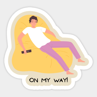 On My Way Sticker